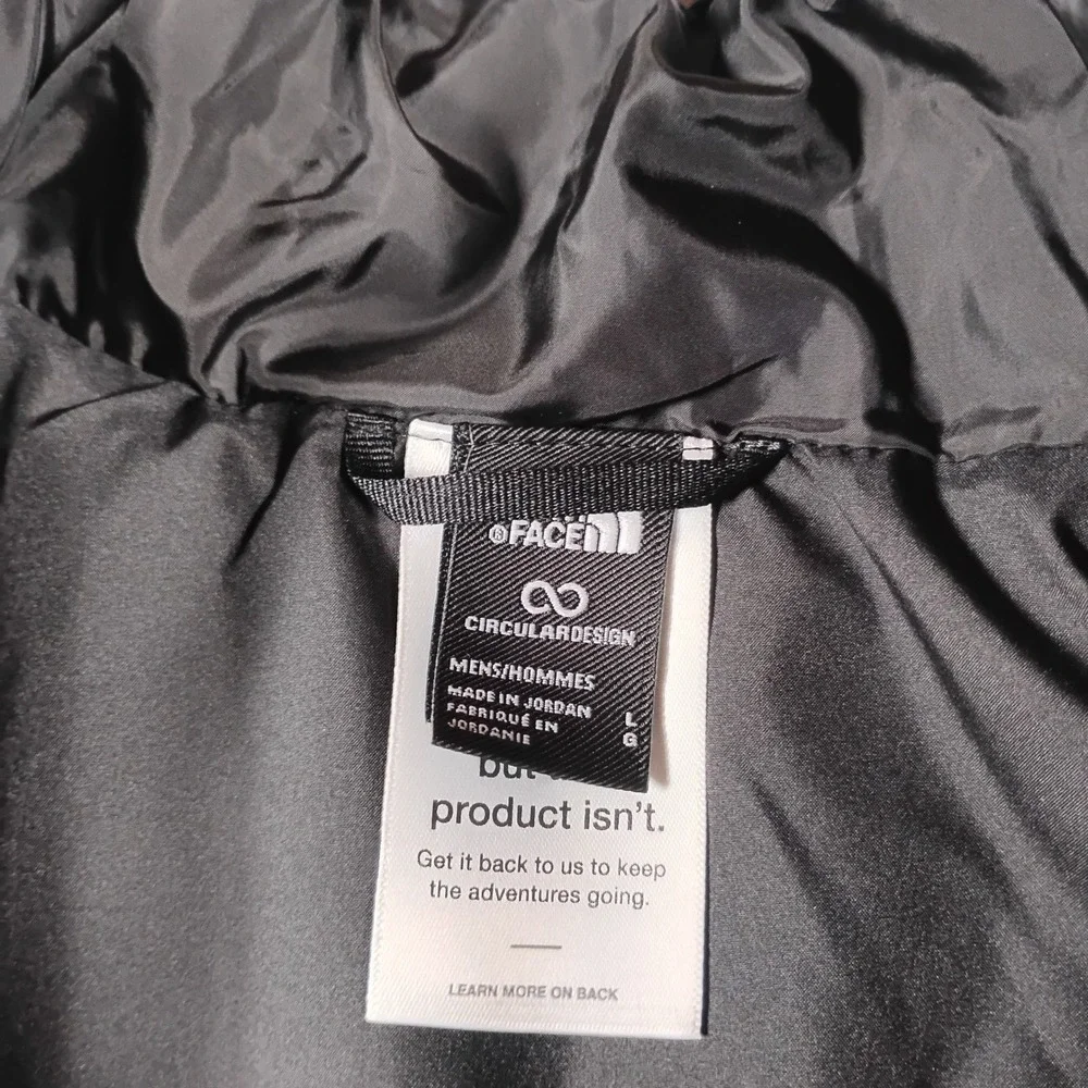 The North Face Thermoball Thermal Insulation Vest Mens Large Black Quilted Puff